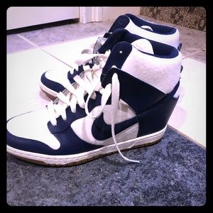 Nike high top wedge sneakers